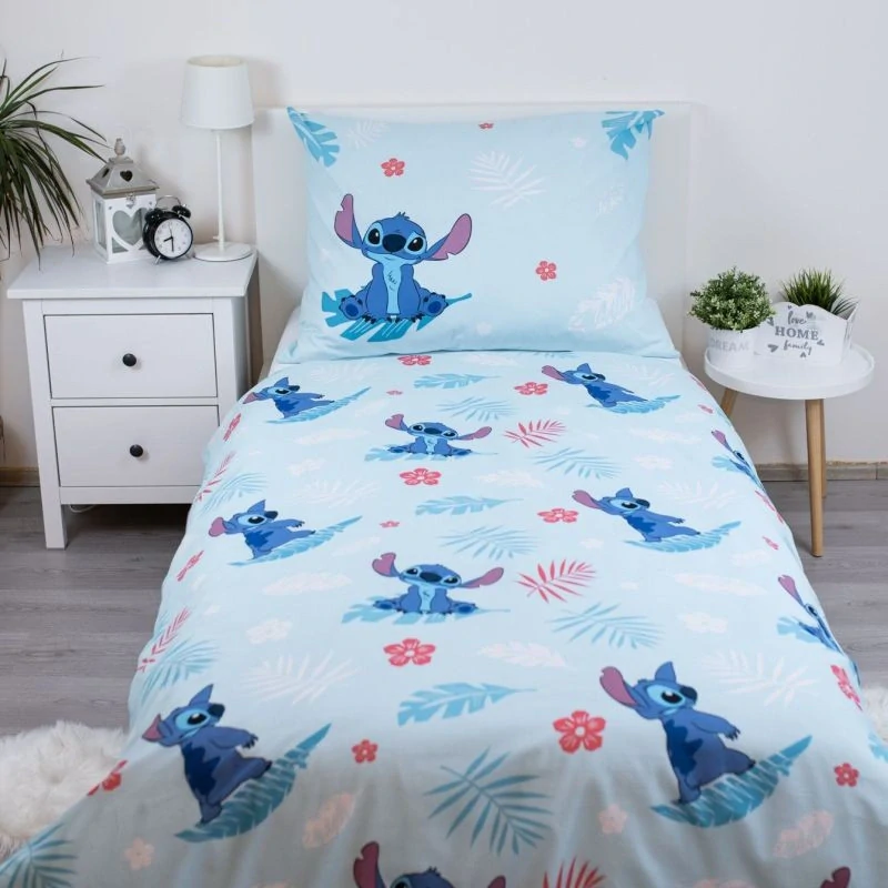 JERRY FABRICS Povlečení Lilo and Stitch Blue Bavlna, 140/200, 70/90 cm