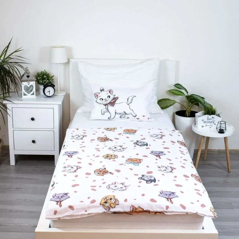 JERRY FABRICS Povlečení do postýlky Kočička Marie Friends baby Bavlna, 100/135, 40/60 cm