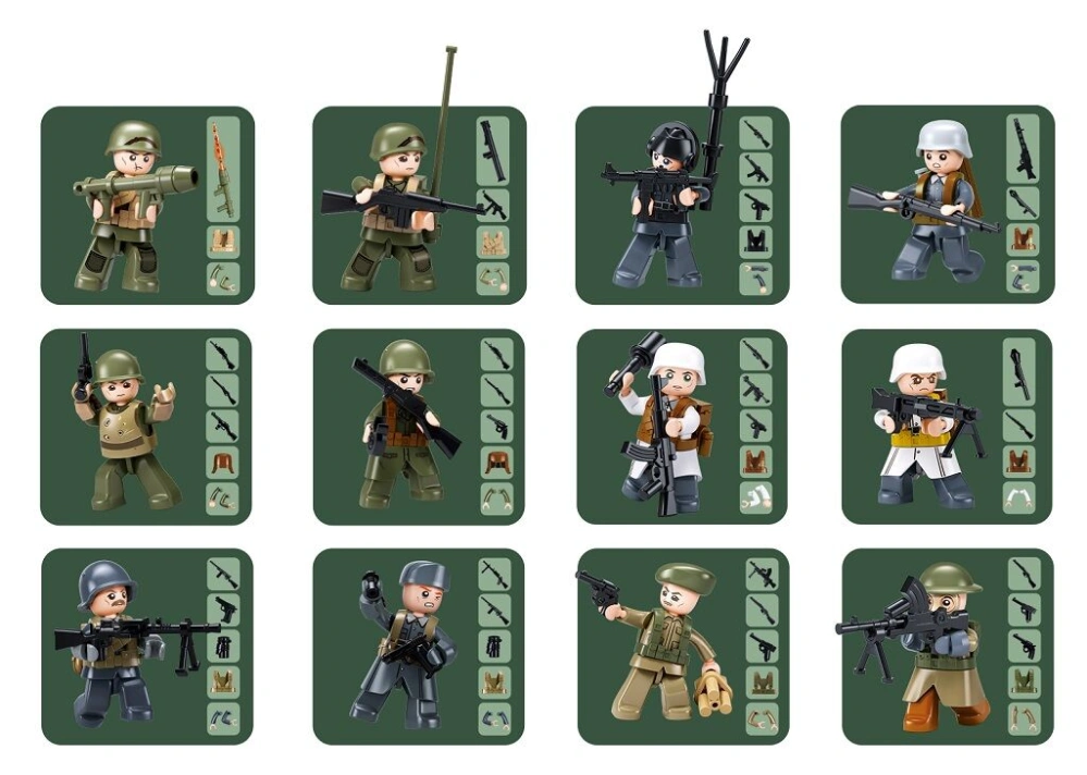 Sluban Army M38-B1307 Figurky vojáků z druhé světové války 1 ks