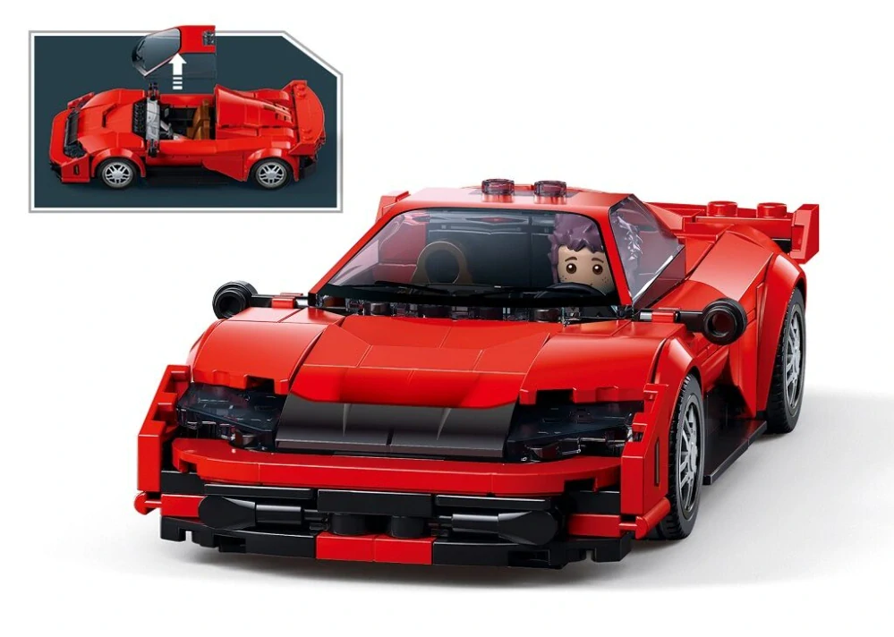 Sluban Model Bricks M38-B1507 Sportovní vůz červený v měřítku 1:32