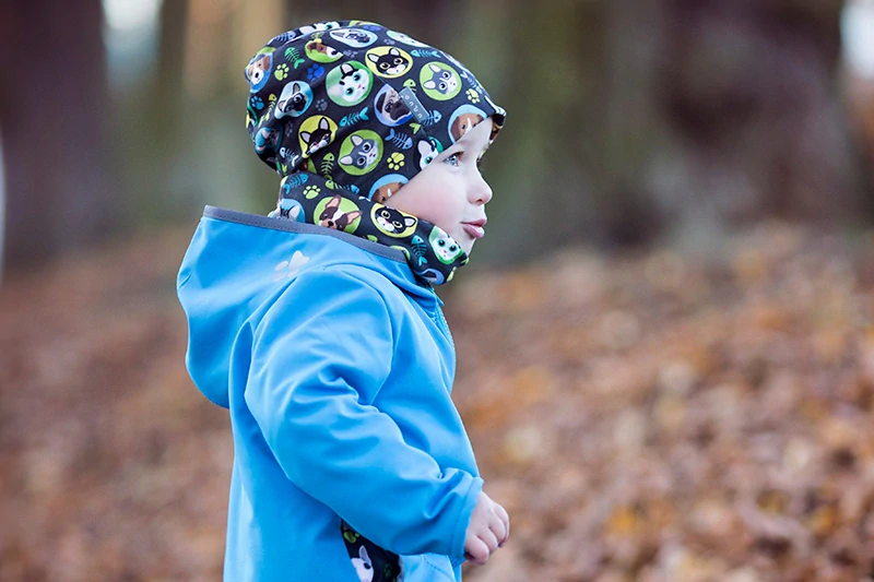 Unuo Dětská čepice fleecová Homeless Kočka pes Kluk S (45-48 cm)