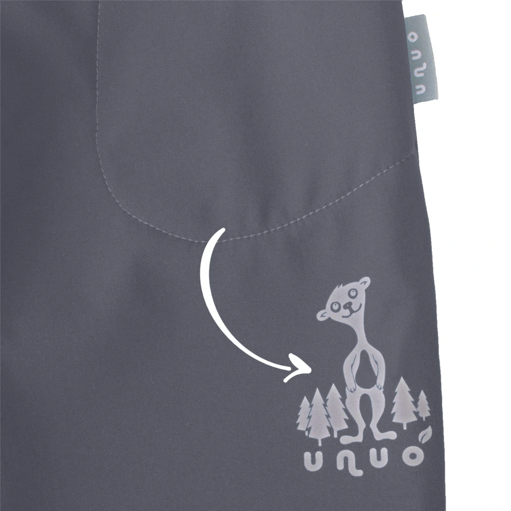 Unuo Dětské softshellové kalhoty s fleecem Basic Tm. šedá 116/122