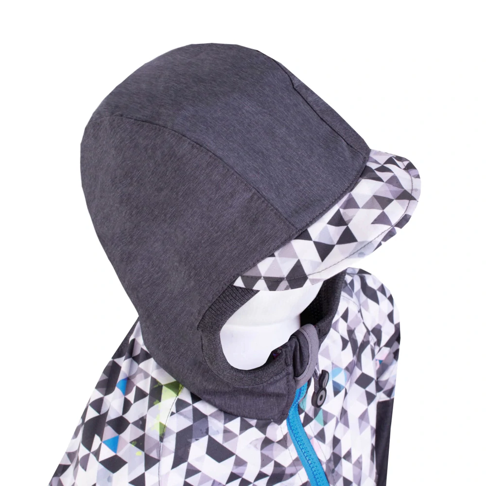 Unuo Dětská softshellová bunda s fleecem Street Žíhaná antracitová Metricon Kluk 140/146