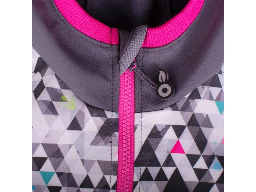 Unuo Dětská softshellová bunda s fleecem Street Tm. šedá Metricon Holka 86/92