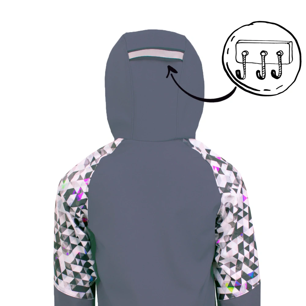 Unuo Dětská softshellová bunda s fleecem Street Tm. šedá Metricon Holka 140/146