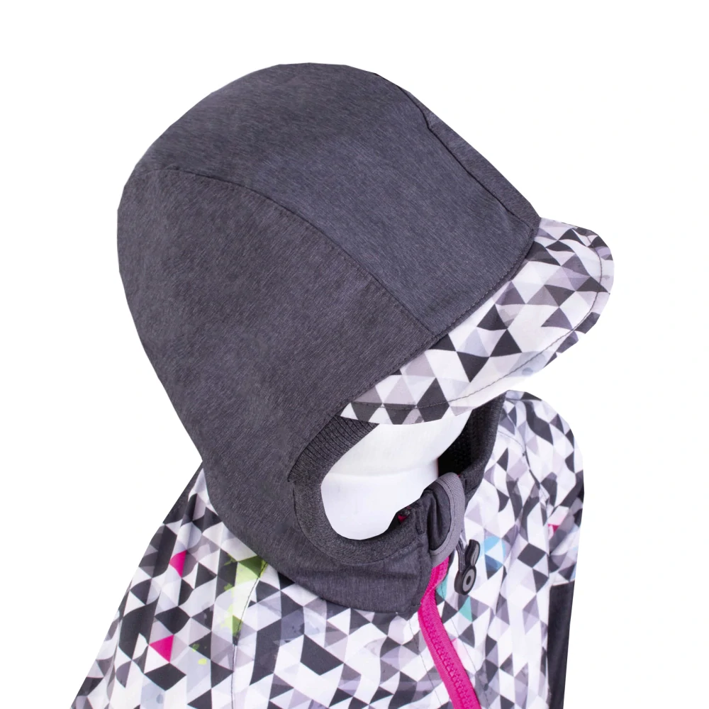 Unuo Dětská softshellová bunda s fleecem Street Žíhaná antracitová Metricon Holka 86/92