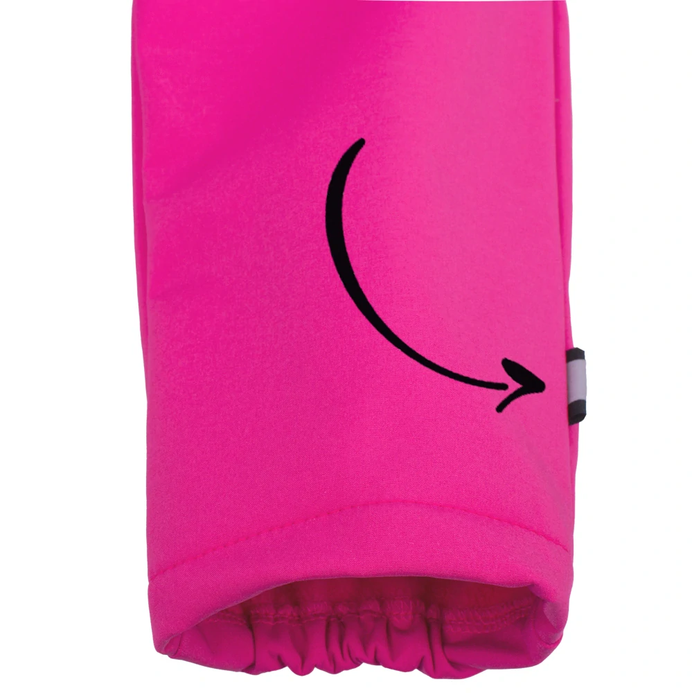 Unuo Dětské softshellové kalhoty s fleecem Basic Fuchsiová Květinky 98/104