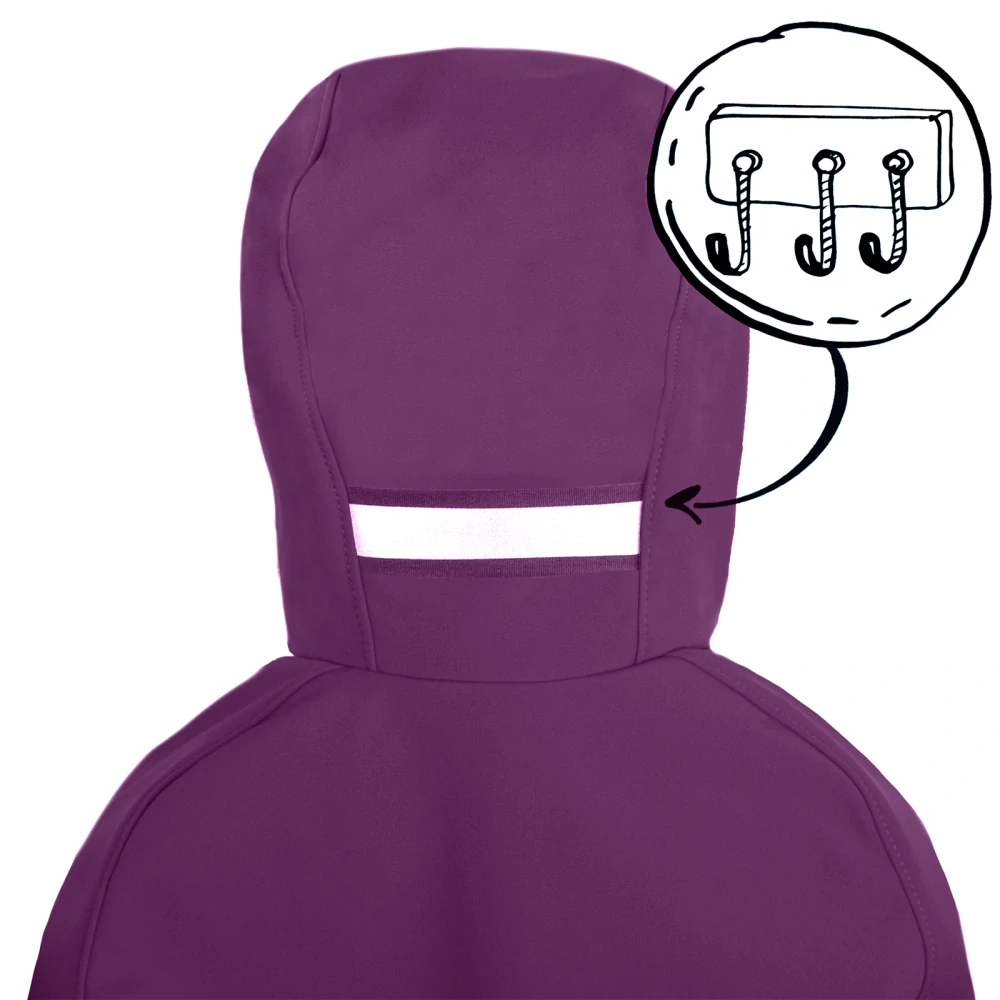 Unuo Dětská softshellová bunda s fleecem Cross Ostružinová Sharp Holka 134/140