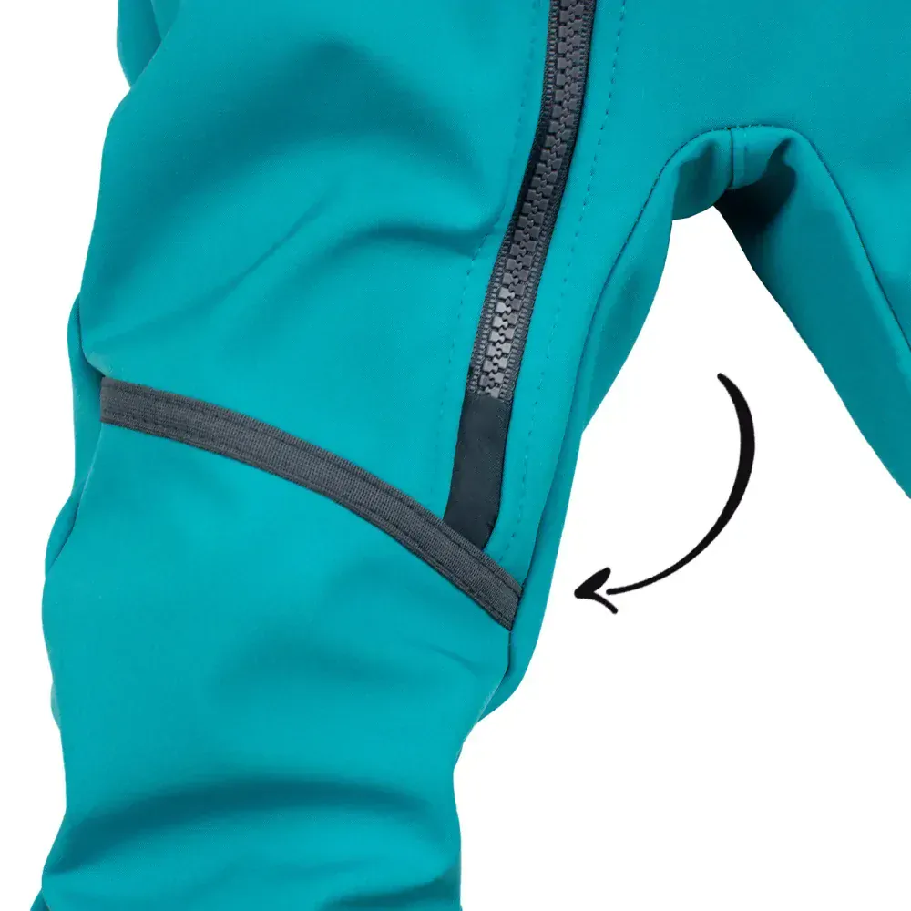 Unuo Batolecí softshellová kombinéza s fleecem Mini Sv.smaragdová Pejsci 98/104