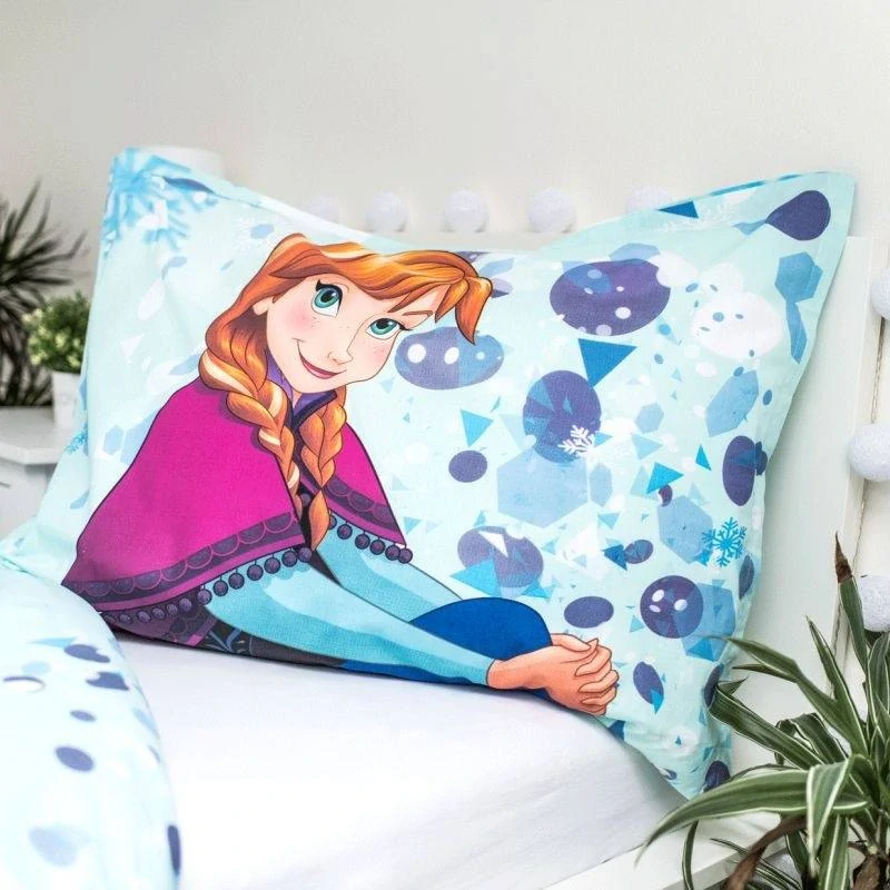 Jerry Fabrics Povlečení Ledové Království Light Blue 02 Svítící  Bavlna, 140/200, 70/90 cm