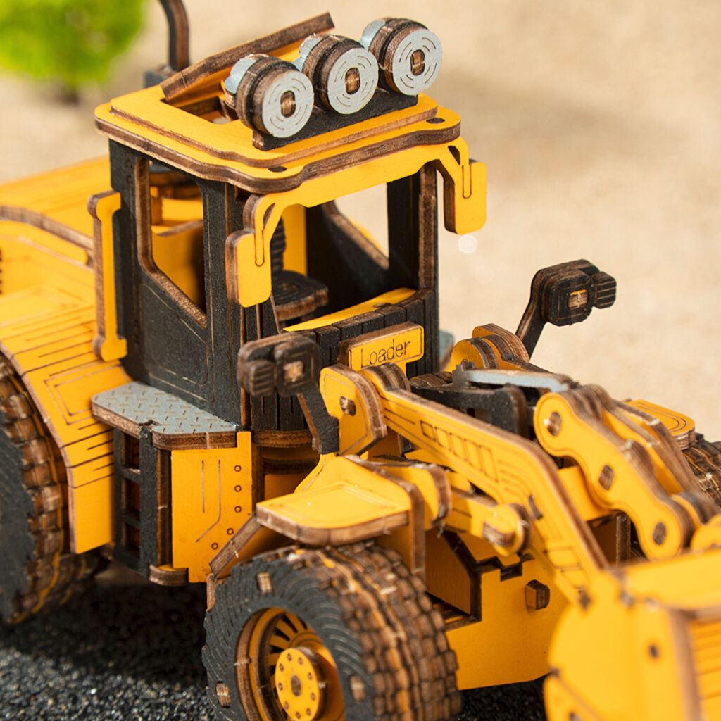 RoboTime 3D dřevěná mechanická skládačka Nakladač
