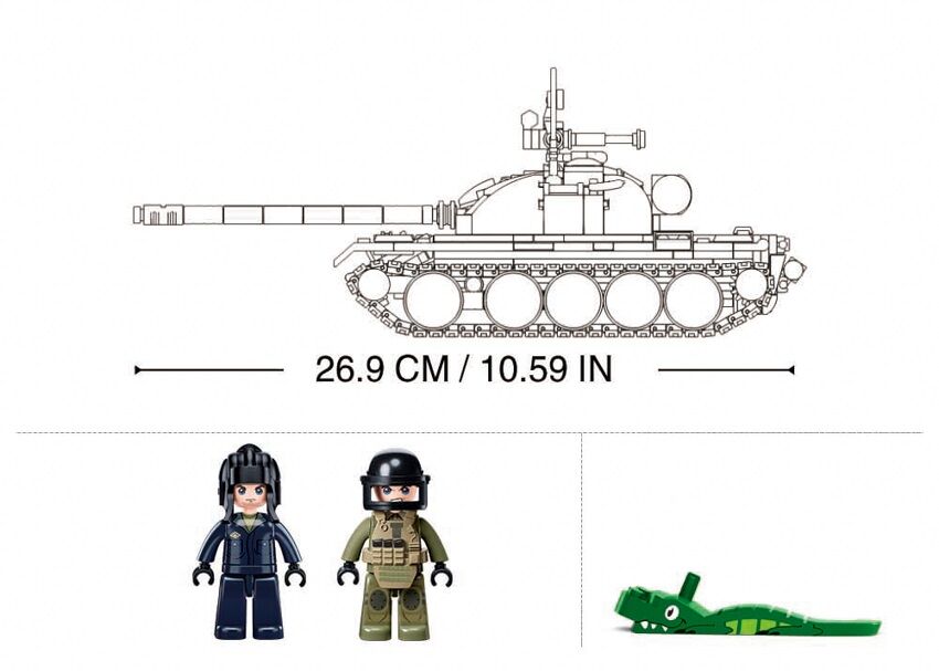 Sluban Model Medium Tank (MBT) 3v1 M38-B1135