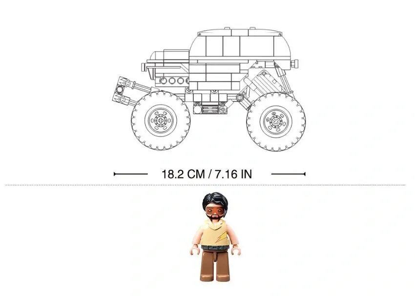 Sluban Power Bricks M38-B1161 Natahovací auto Bigfoot Green-Purple Speed ​​​​Kixx