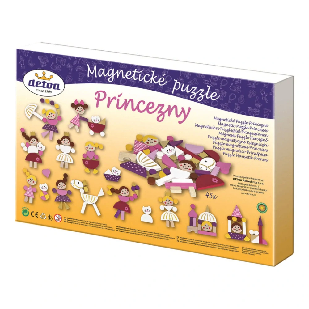 Detoa Magnetické puzzle princezny