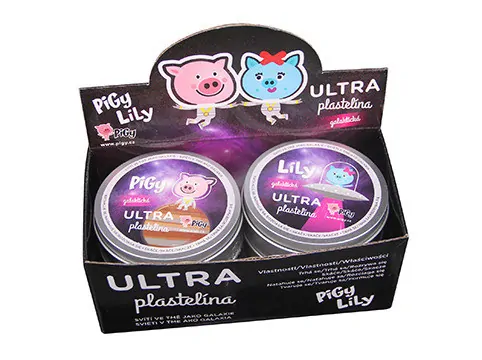 EPEE Ultra Plastelína Lilly & Pigy galaktická 50g - varianta Růžová Piggy