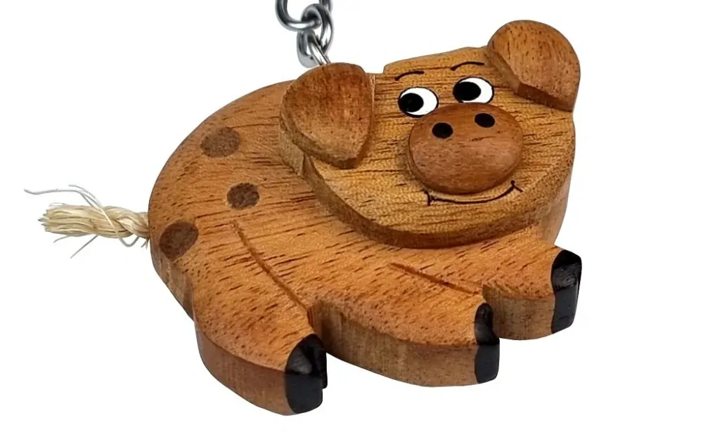 2Kids Toys Dřevěná klíčenka velká Prase
