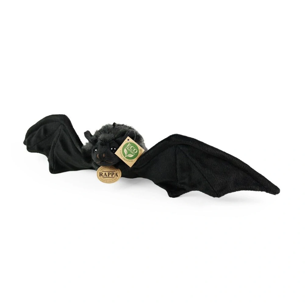 Rappa Plyšový netopýr černý 16 cm ECO-FRIENDLY
