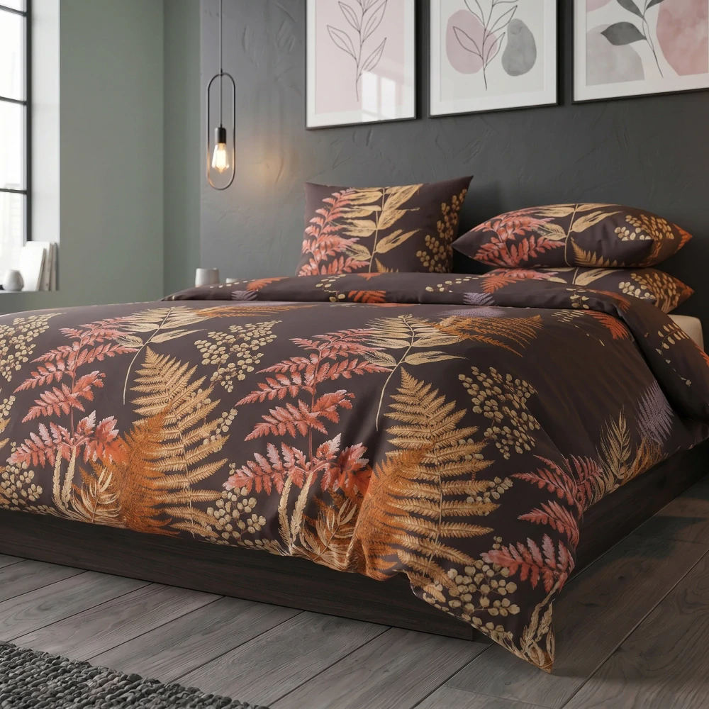 Kvalitex Saténové povlečení LUXURY COLLECTION KAPRADÍ hnědé, 1x 140/200, 1x 70/90cm