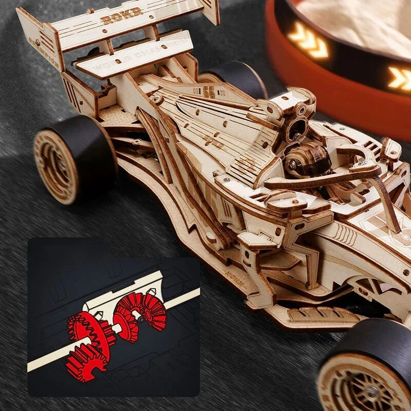 RoboTime 3D dřevěná skládačka Závodní auto F1