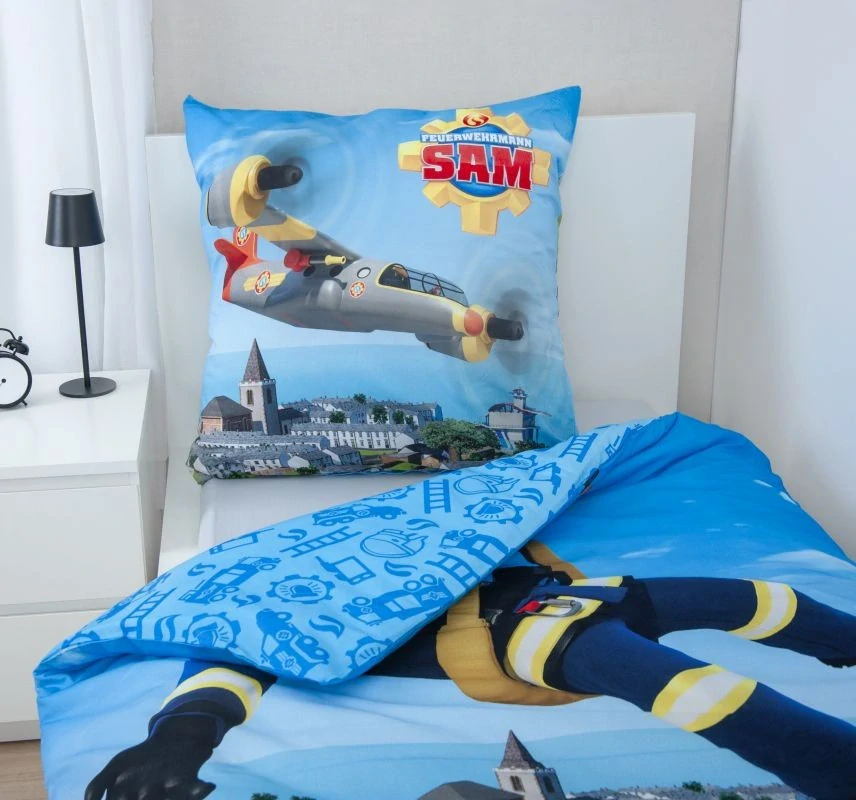 HERDING Povlečení Požárník Sam  Bavlna, 140/200, 70/90 cm