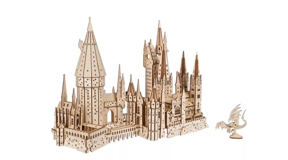 Ugears 3D dřevěné mechanické puzzle Hrad Bradavice, Harry Potter