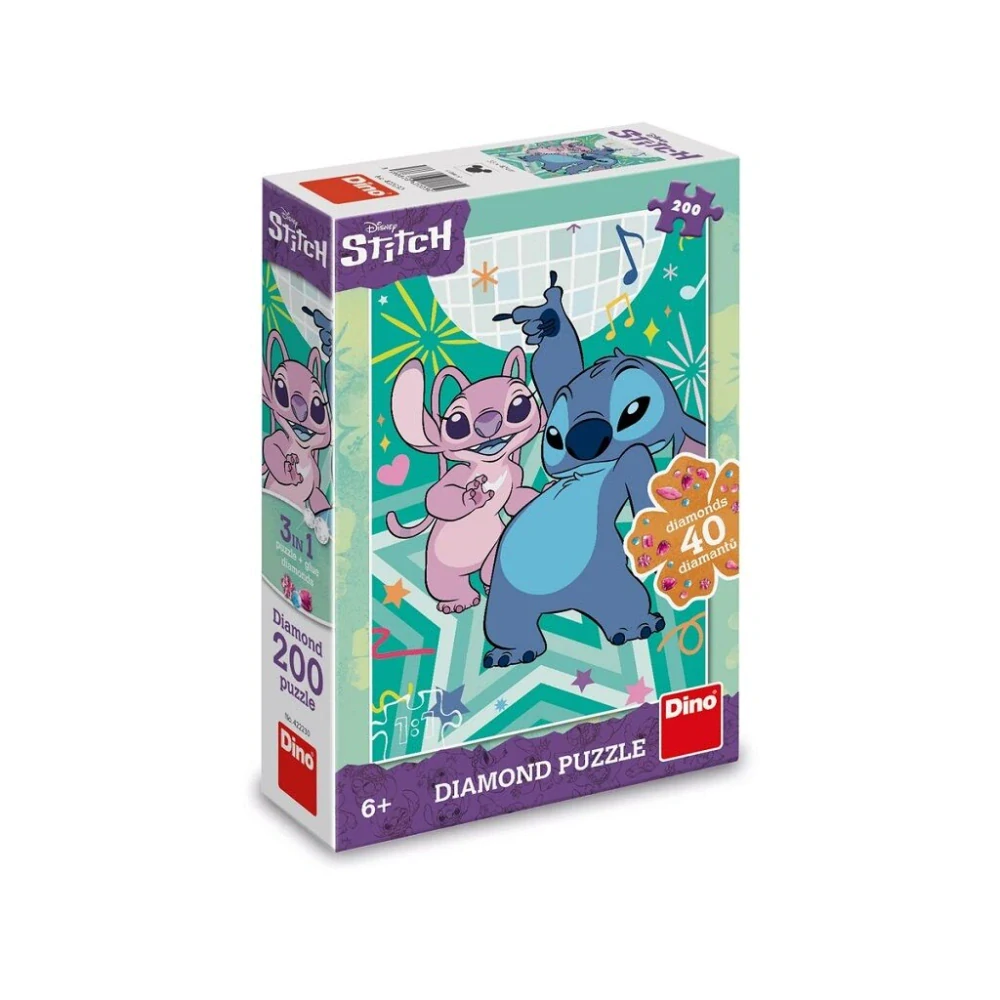 Dino Puzzle Stitch diamond 200 dílků