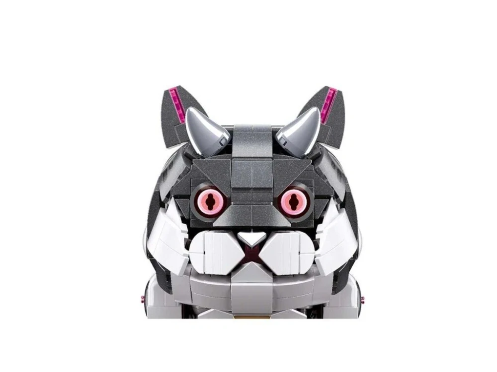 Sluban Pleyerid M38-P8017 Mechanická kočka šedo-bílá