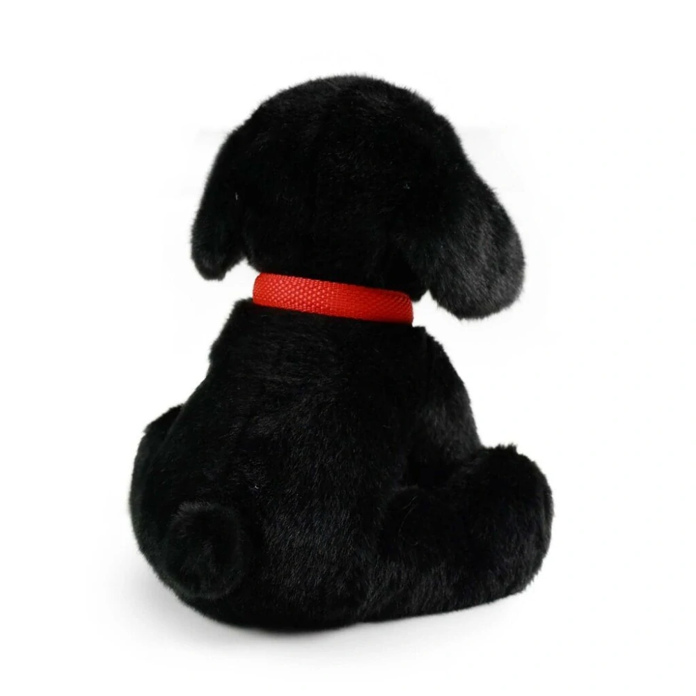 Rappa Plyšový pes labrador černý s vodítkem 28 cm ECO-FRIENDLY