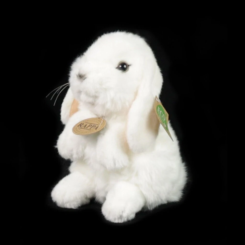 Rappa Plyšový králík bílý stojící 18 cm ECO-FRIENDLY