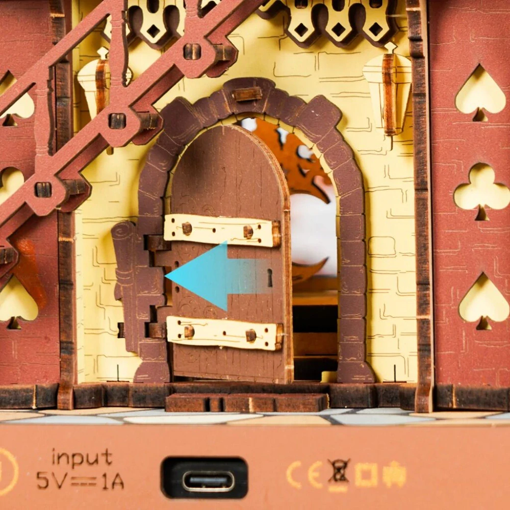 RoboTime 3D dřevěná mechanická skládačka Kukačkové hodiny barevné