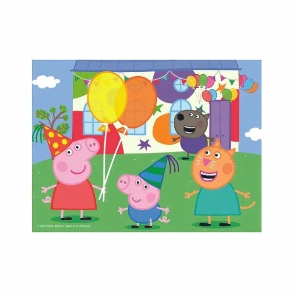 Dino Dřevěné obrázkové kostky Peppa Pig 12 kostek