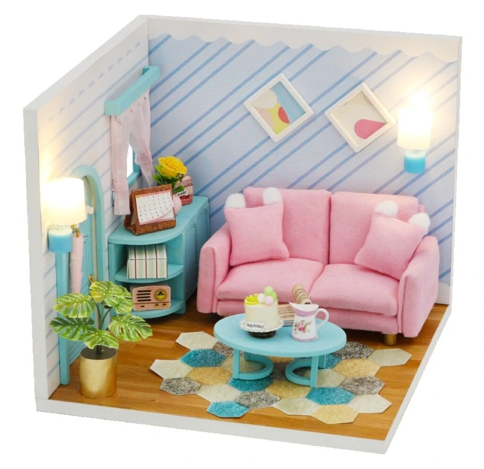 2Kids Toys miniatura domečku Slunný obývací pokoj