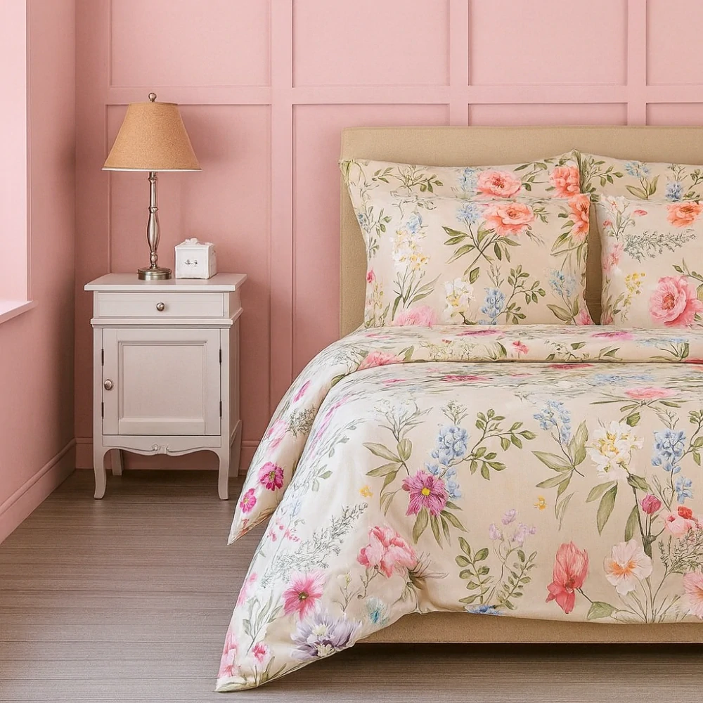 Kvalitex Saténové povlečení LUXURY COLLECTION Botanica elegance, 1x 140/200, 1x 70/90cm