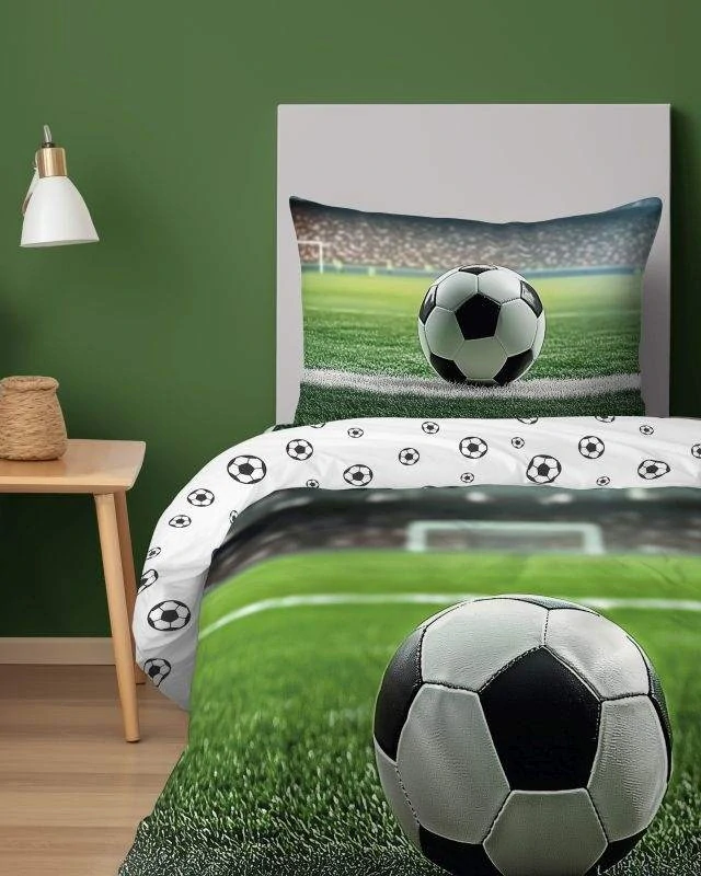 DETEXPOL Povlečení Fotbal Bavlna, 140/200, 70/80 cm