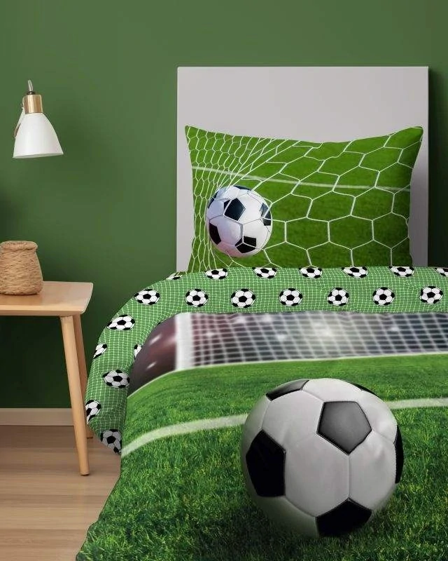 DETEXPOL Povlečení Fotbal přímý kop  Bavlna, 140/200, 70/80 cm