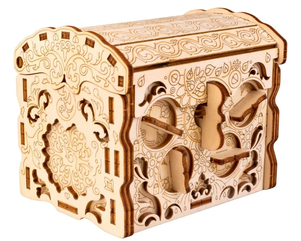 EscapeWelt 3D dřevěná skládačka hlavolamu Secret Treasure Box