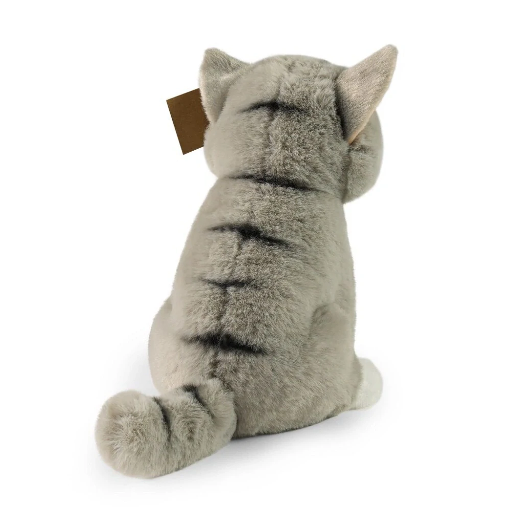 Rappa Plyšová kočka sedící šedá 23 cm SOFT COLLECTION, ECO-FRIENDLY