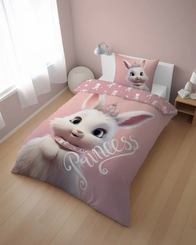 DETEXPOL Povlečení Princezna Zaječice Bavlna, 140/200, 70/80 cm