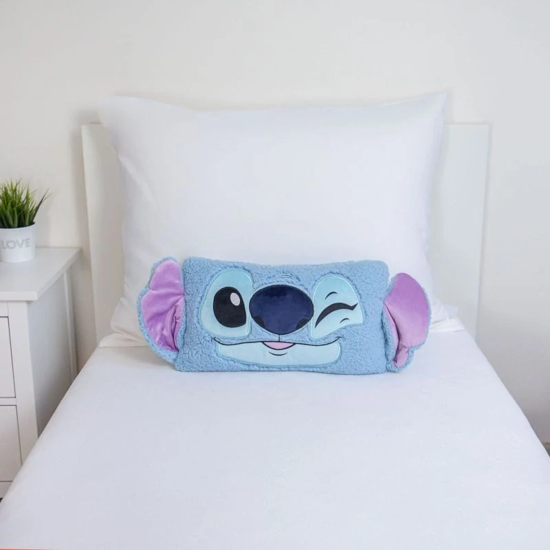 JERRY FABRICS Tvarovaný mikroplyšový polštářek Lilo and Stitch Blink Polyester, 45x27 cm