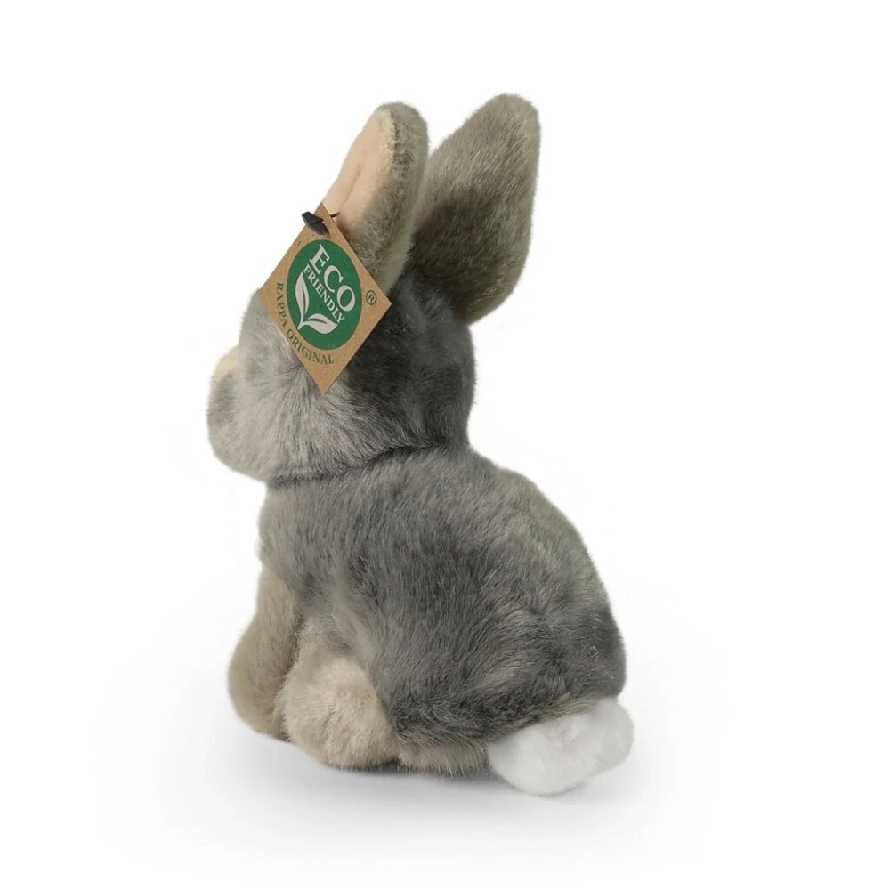 Rappa Plyšový králík šedý sedící 16 cm ECO-FRIENDLY
