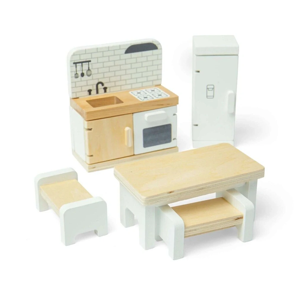 Bigjigs Toys Dřevěný nábytek do domečku pro panenky Kuchyň