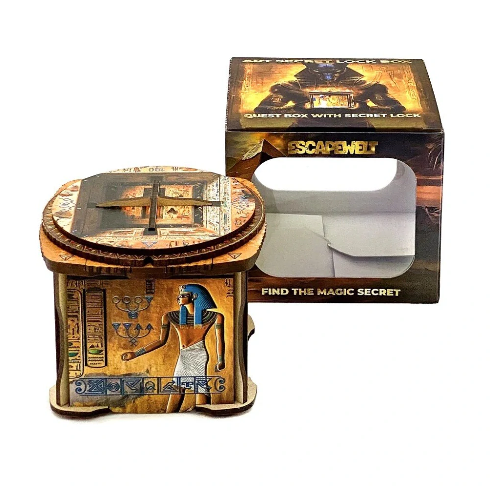 EscapeWelt Dřevěný hlavolam Secret Lock Box barevný