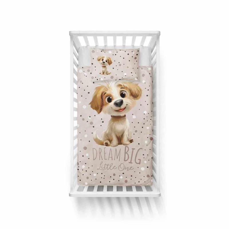 DETEXPOL Povlečení do postýlky Veselý Pejsek B  Bavlna, 100/135, 40/60 cm