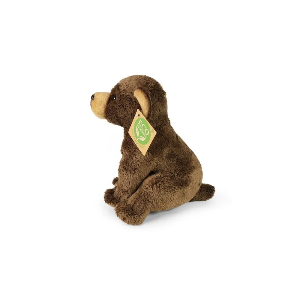 Rappa Plyšový medvěd hnědý sedící 15 cm ECO-FRIENDLY