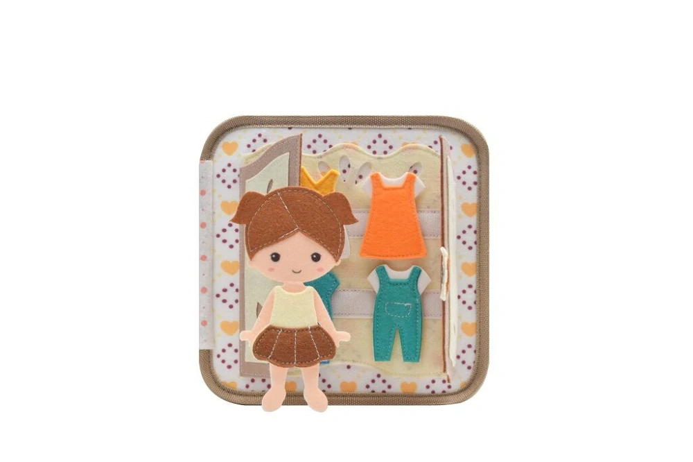 2Kids Toys Senzorická busy kniha Domeček s panenkou