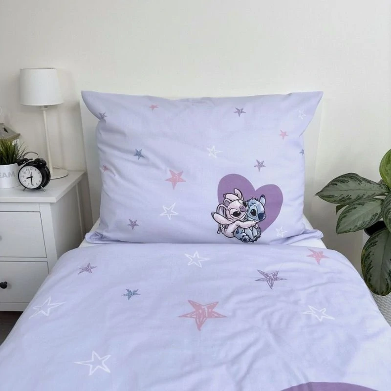 JERRY FABRICS Povlečení Lilo and Stitch Heart Bavlna, 140/200, 70/90 cm