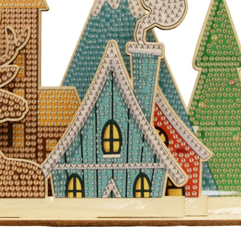 2Kids Toys Diamantové malování se stojanem Sobí vesnice