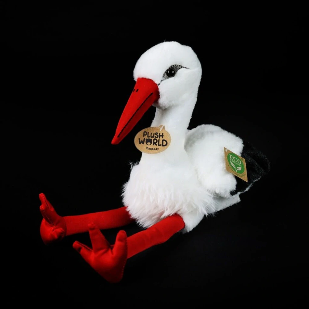 Rappa Plyšový čáp 32 cm ECO-FRIENDLY PLUSH WORLD