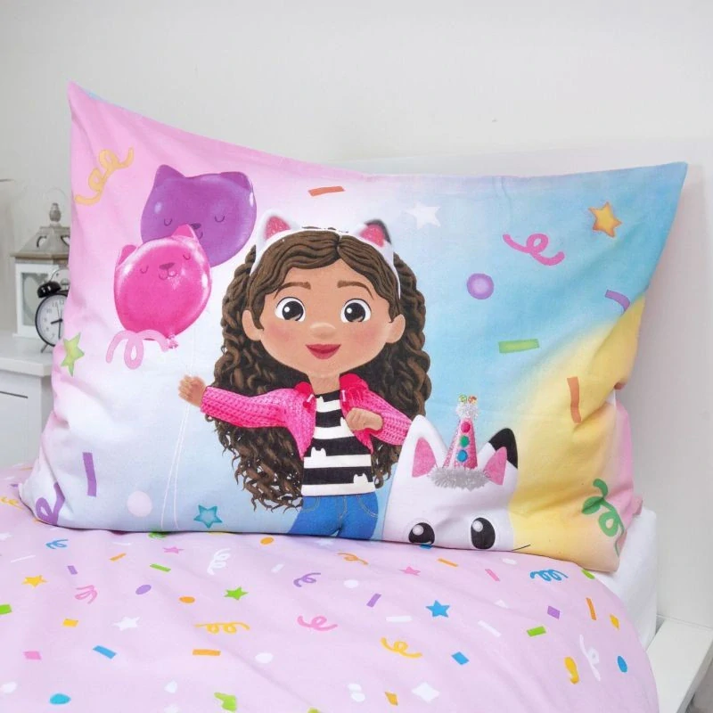 JERRY FABRICS Povlečení Gábinin kouzelný domek Rainbow Bavlna, 140/200, 70/90 cm