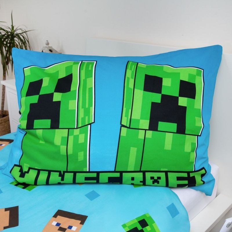 JERRY FABRICS Povlečení Minecraft Jungle Fight svítící Bavlna, 140/200, 70/90 cm